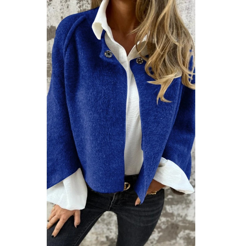 Willa | Blazer en peluche uni pour femme – Élégance et douceur