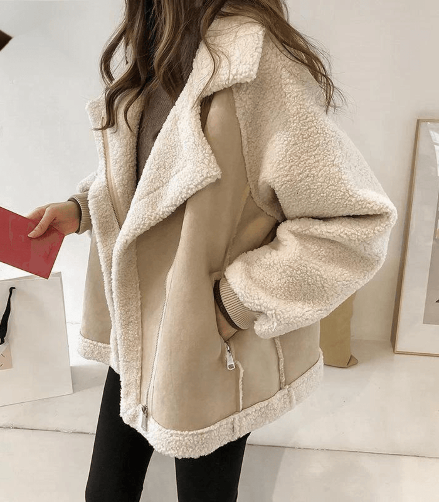 Rosalini | Manteau d'hiver cosy avec imitation fourrure de mouton