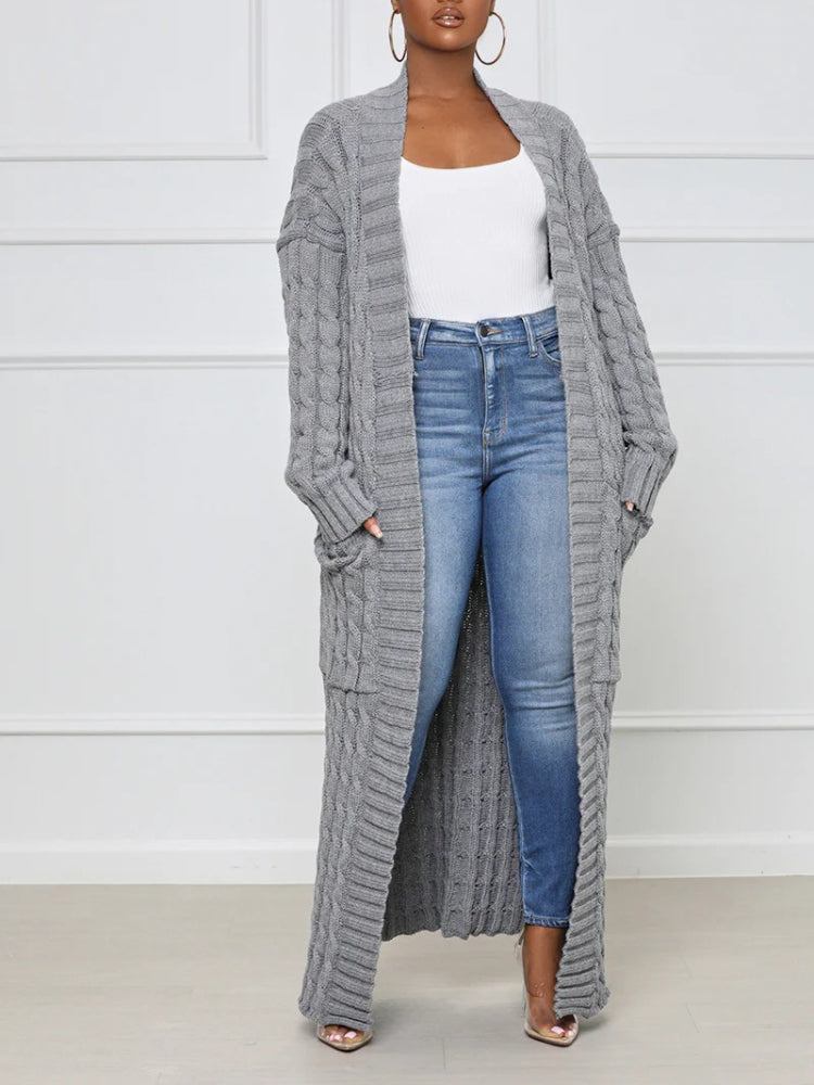 Longio | Cardigan Long Ouvert en Maille pour Femme – Élégance et Confort