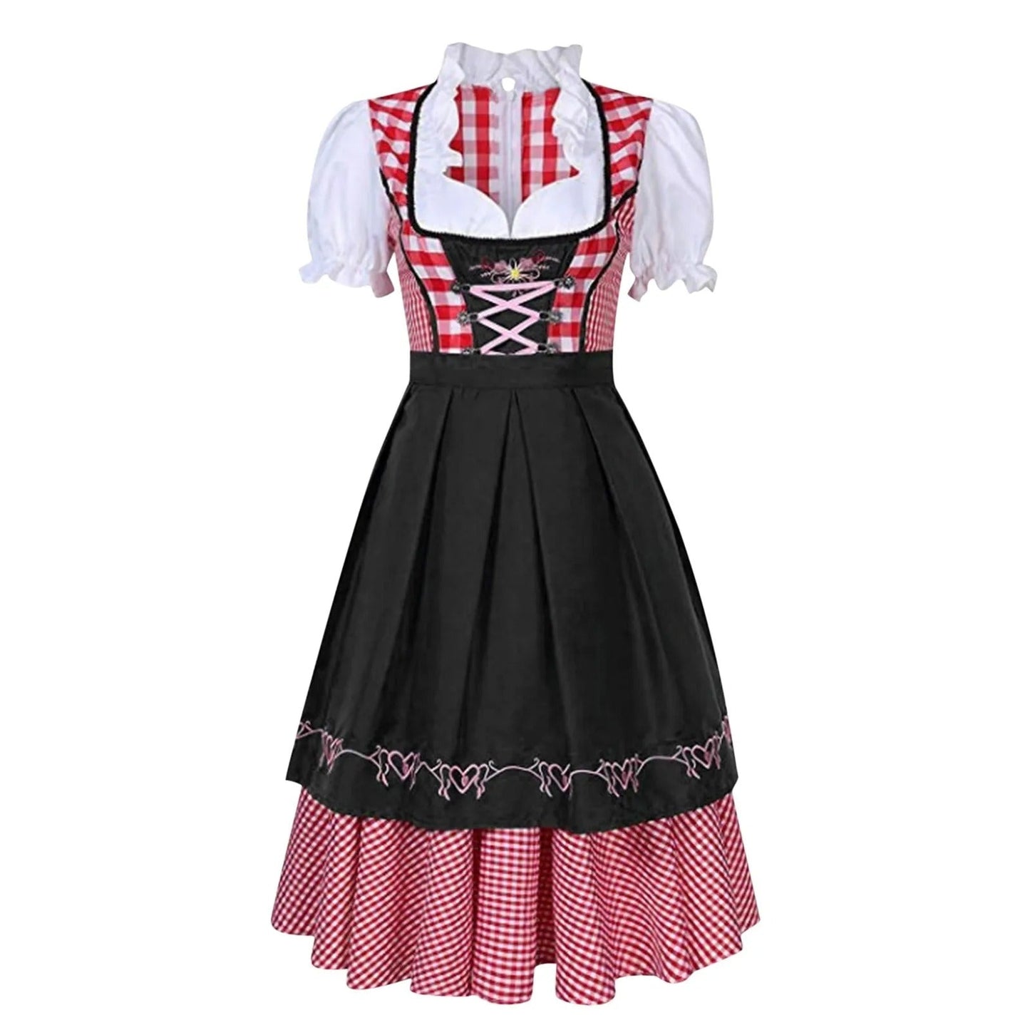 Gretta | Dirndl traditionnel à carreaux – Style parfait pour Oktoberfest