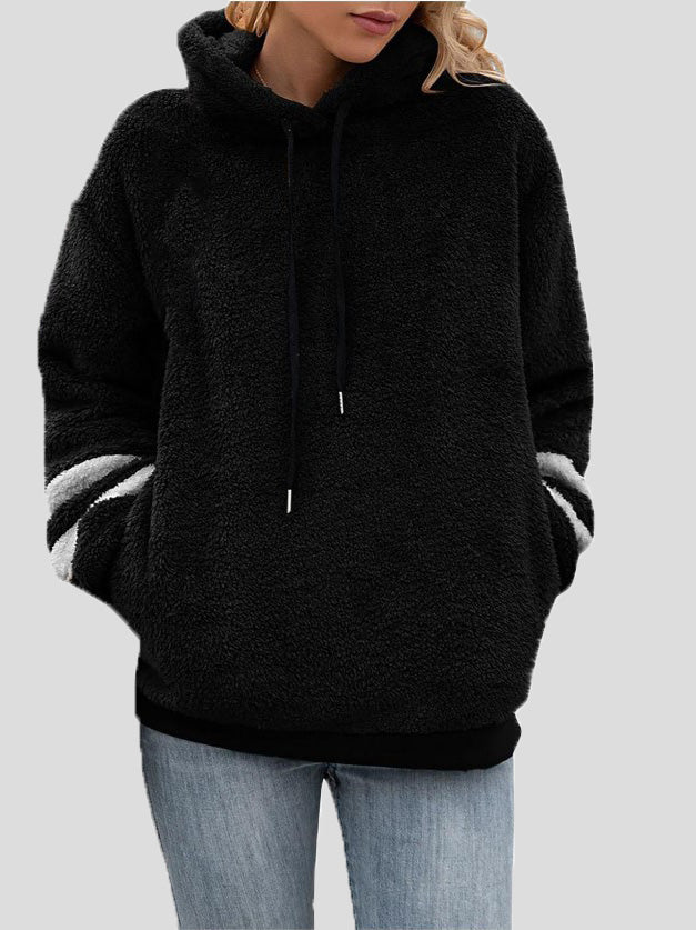 Quitterie | Sweatshirt à Capuche en Fleece Douillet avec Cordon de Serrage et Poches pour Femme