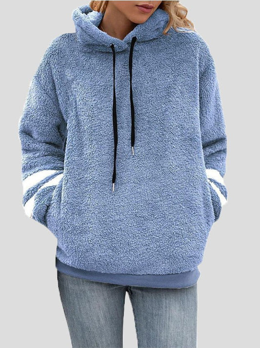 Quitterie | Sweatshirt à Capuche en Fleece Douillet avec Cordon de Serrage et Poches pour Femme